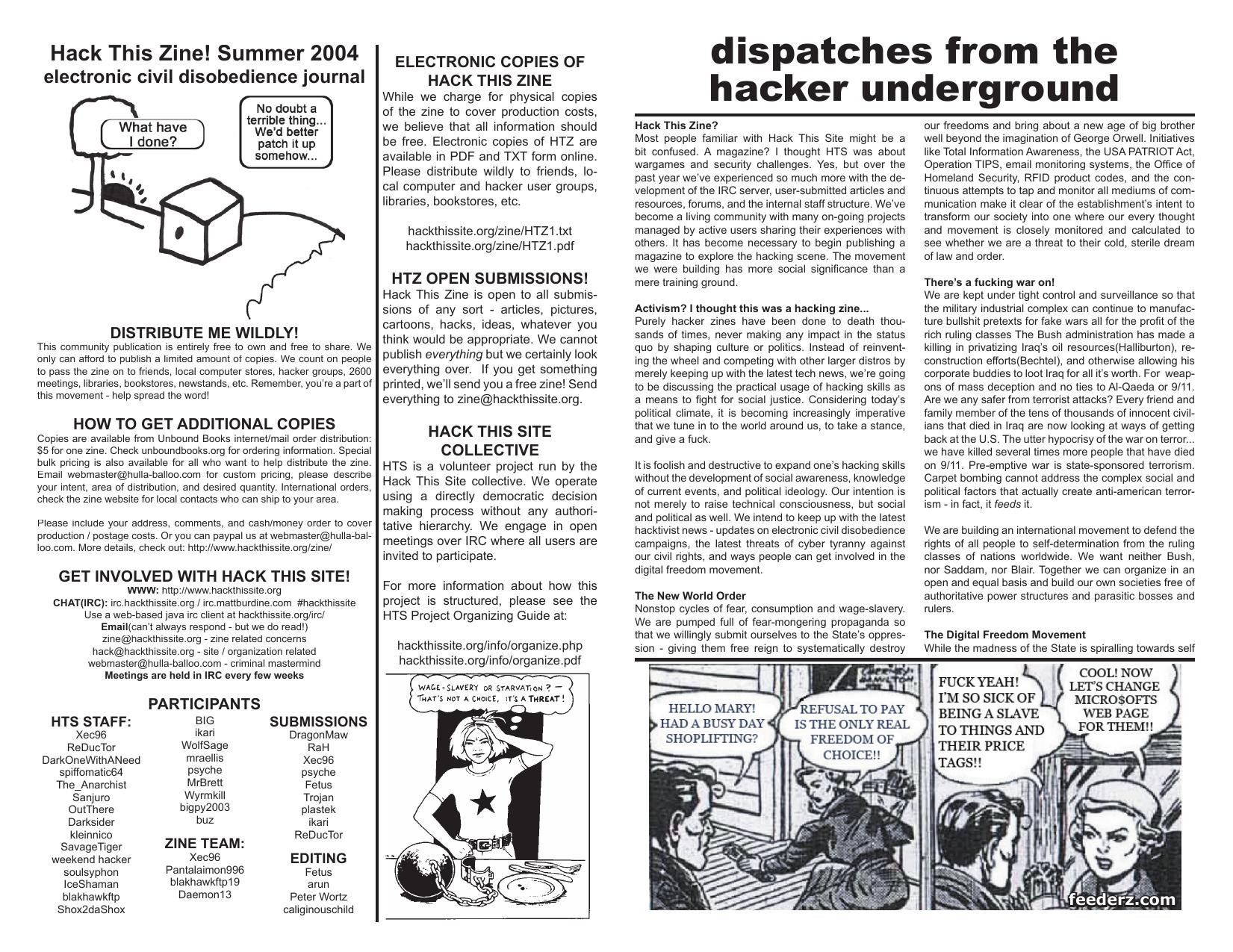 1. Sayı - Hack This Zine